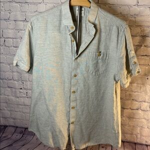 Murano Light Gray Casual Button Down Shirt